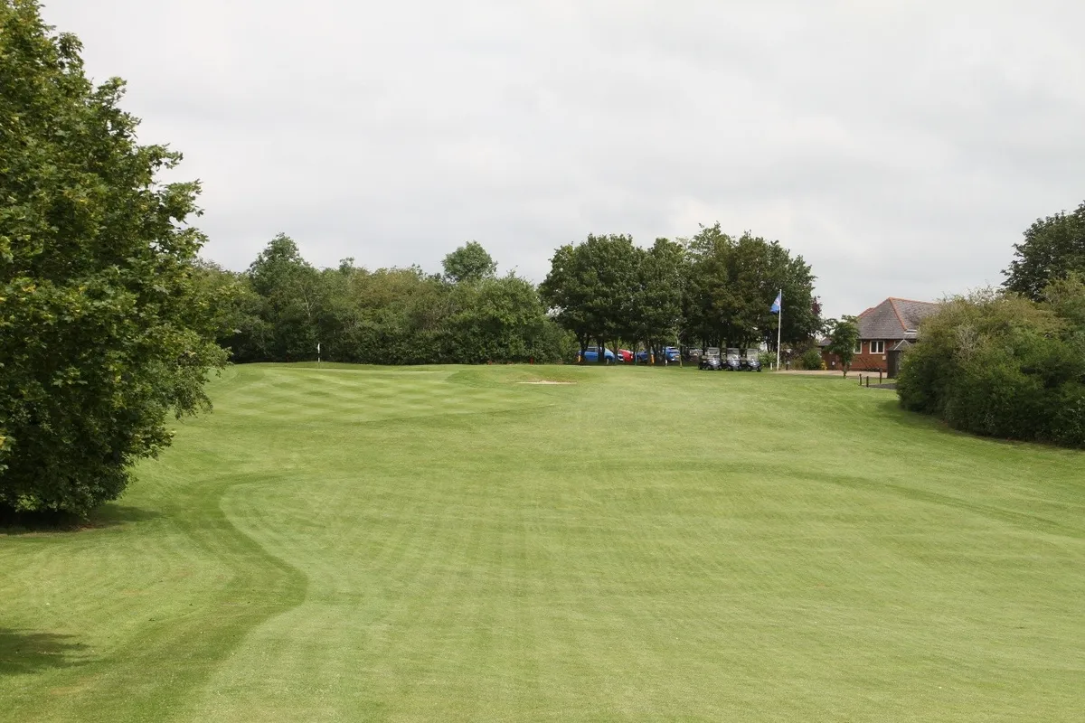 The parkland setting at Leamington & County Golf Club, looking towards the club buildings